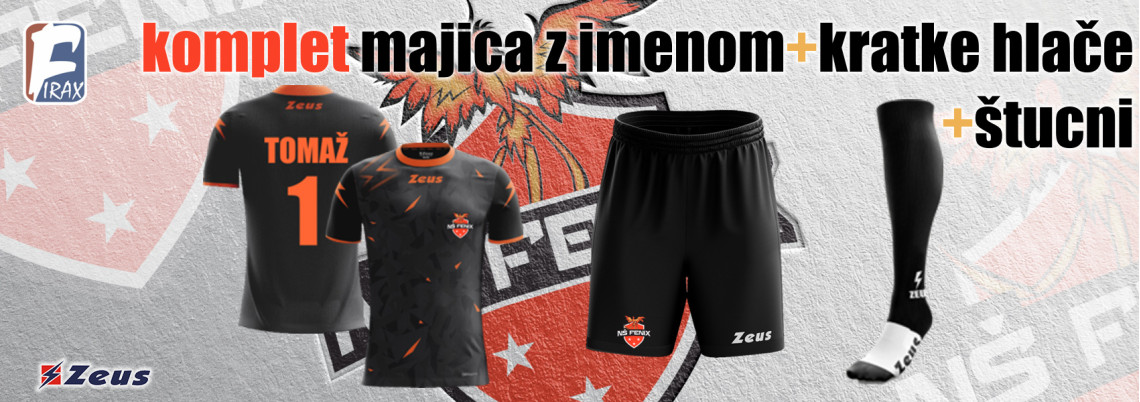 komplet majica z imenom + kratke hlače + štucni