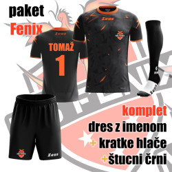 Dres in kratke hlače Fenix s številko in priimkom